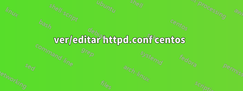 ver/editar httpd.conf centos 