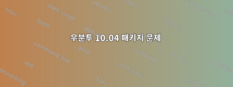 우분투 10.04 패키지 문제