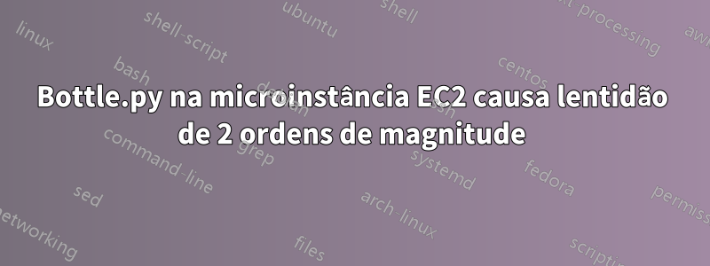 Bottle.py na microinstância EC2 causa lentidão de 2 ordens de magnitude