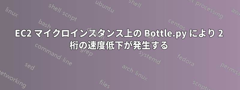 EC2 マイクロインスタンス上の Bottle.py により 2 桁の速度低下が発生する