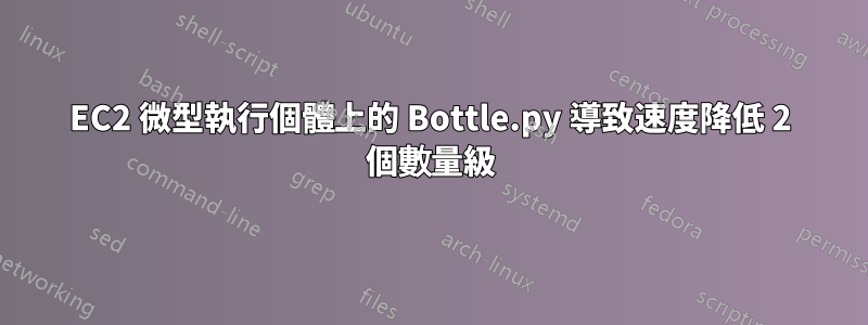 EC2 微型執行個體上的 Bottle.py 導致速度降低 2 個數量級