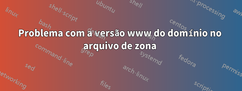 Problema com a versão www do domínio no arquivo de zona