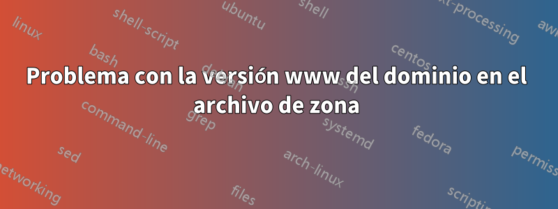 Problema con la versión www del dominio en el archivo de zona