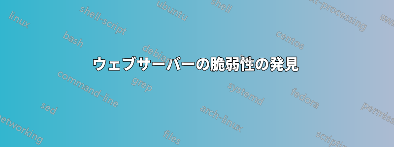 ウェブサーバーの脆弱性の発見