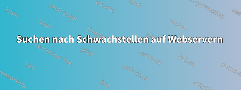 Suchen nach Schwachstellen auf Webservern