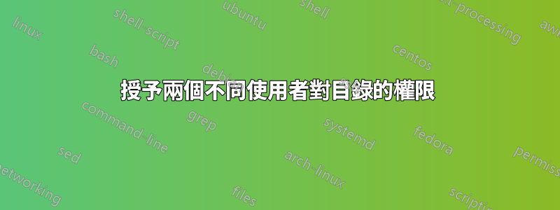 授予兩個不同使用者對目錄的權限