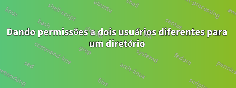 Dando permissões a dois usuários diferentes para um diretório