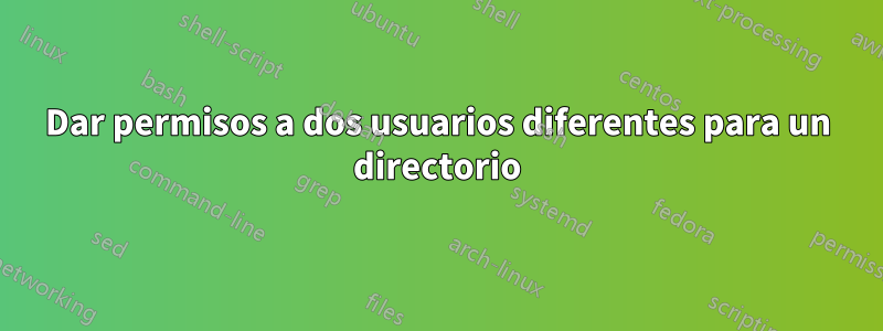 Dar permisos a dos usuarios diferentes para un directorio