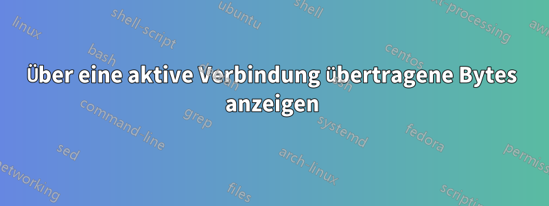 Über eine aktive Verbindung übertragene Bytes anzeigen