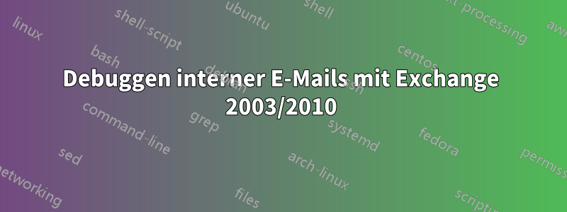 Debuggen interner E-Mails mit Exchange 2003/2010