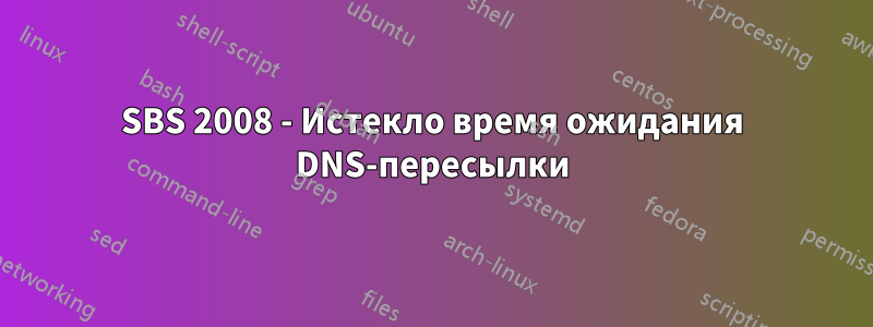 SBS 2008 - Истекло время ожидания DNS-пересылки