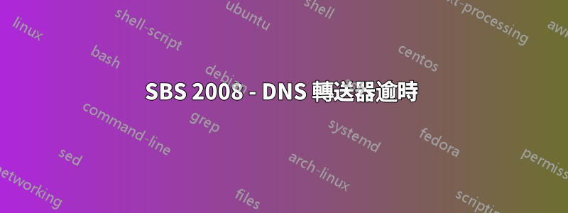 SBS 2008 - DNS 轉送器逾時