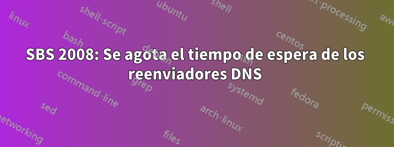 SBS 2008: Se agota el tiempo de espera de los reenviadores DNS