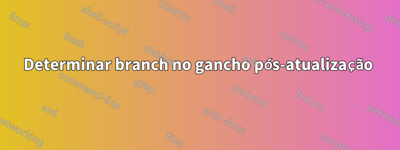 Determinar branch no gancho pós-atualização