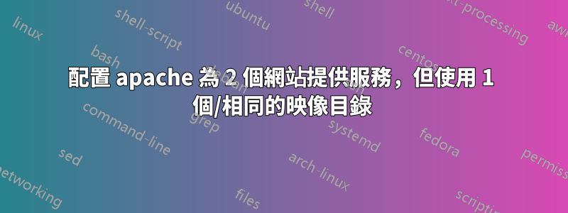 配置 apache 為 2 個網站提供服務，但使用 1 個/相同的映像目錄