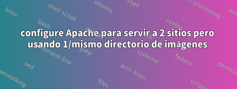 configure Apache para servir a 2 sitios pero usando 1/mismo directorio de imágenes