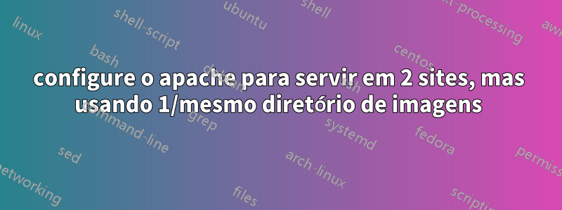 configure o apache para servir em 2 sites, mas usando 1/mesmo diretório de imagens