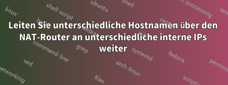 Leiten Sie unterschiedliche Hostnamen über den NAT-Router an unterschiedliche interne IPs weiter