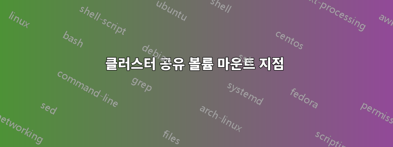 클러스터 공유 볼륨 마운트 지점