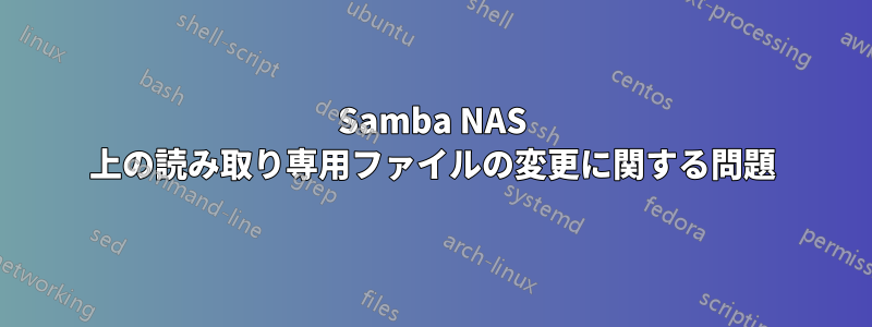 Samba NAS 上の読み取り専用ファイルの変更に関する問題