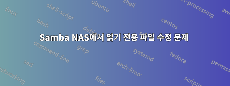 Samba NAS에서 읽기 전용 파일 수정 문제