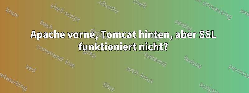 Apache vorne, Tomcat hinten, aber SSL funktioniert nicht?