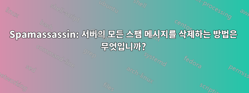 Spamassassin: 서버의 모든 스팸 메시지를 삭제하는 방법은 무엇입니까?