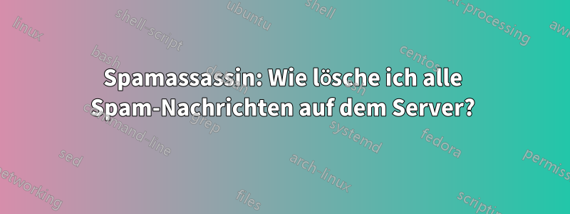 Spamassassin: Wie lösche ich alle Spam-Nachrichten auf dem Server?