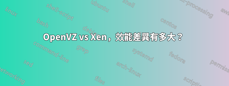 OpenVZ vs Xen，效能差異有多大？