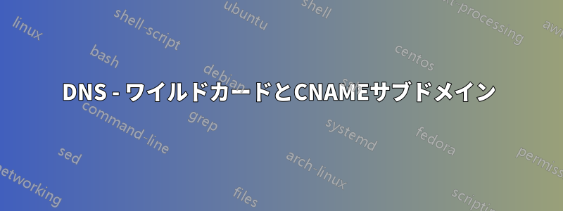 DNS - ワイルドカードとCNAMEサブドメイン