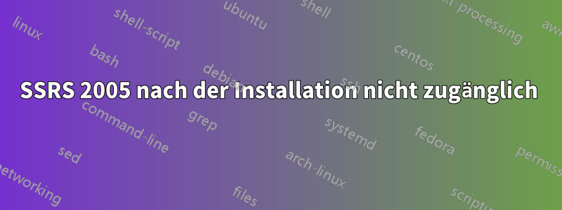 SSRS 2005 nach der Installation nicht zugänglich