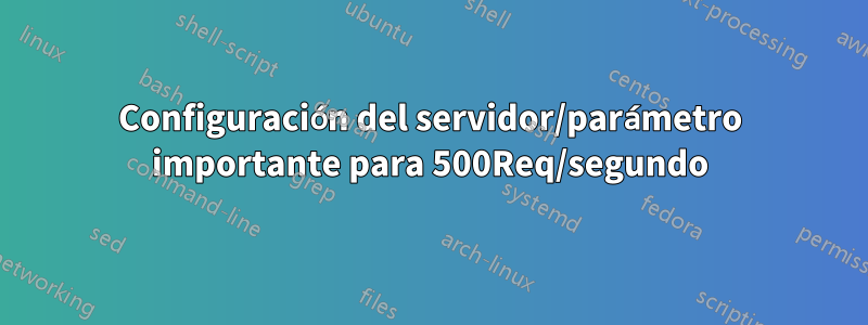 Configuración del servidor/parámetro importante para 500Req/segundo