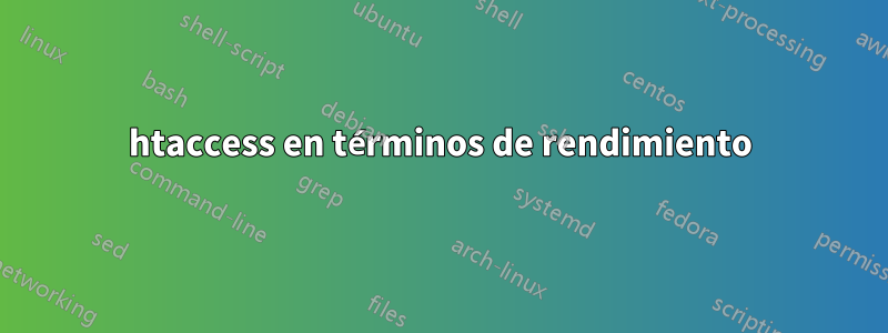 htaccess en términos de rendimiento