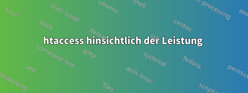 htaccess hinsichtlich der Leistung