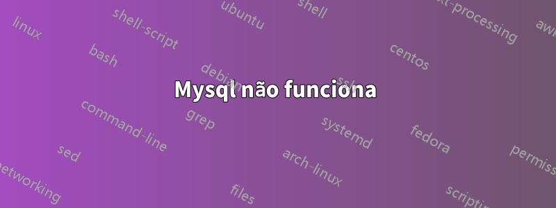 Mysql não funciona