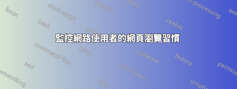 監控網路使用者的網頁瀏覽習慣