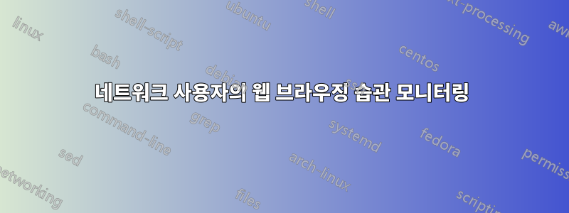 네트워크 사용자의 웹 브라우징 습관 모니터링