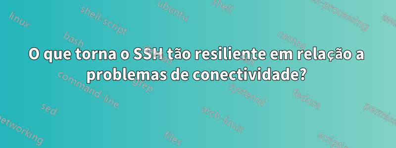 O que torna o SSH tão resiliente em relação a problemas de conectividade?