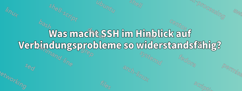 Was macht SSH im Hinblick auf Verbindungsprobleme so widerstandsfähig?