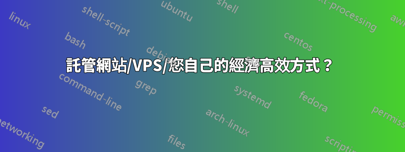 託管網站/VPS/您自己的經濟高效方式？