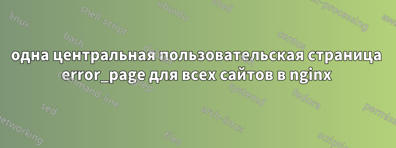 одна центральная пользовательская страница error_page для всех сайтов в nginx