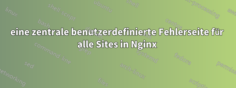 eine zentrale benutzerdefinierte Fehlerseite für alle Sites in Nginx