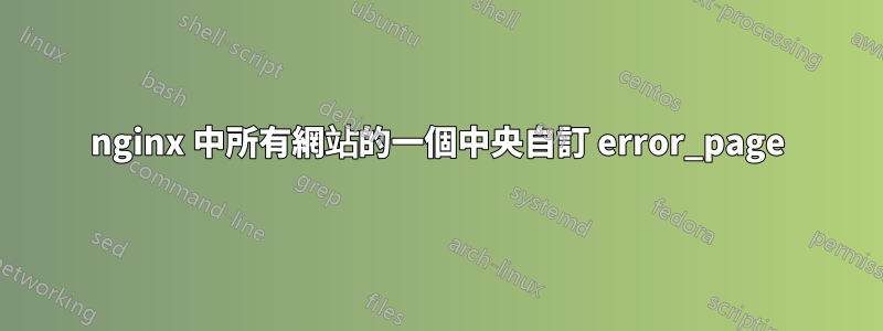 nginx 中所有網站的一個中央自訂 error_page