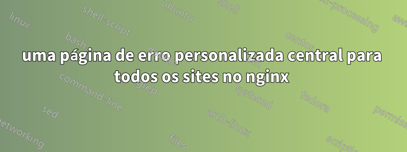 uma página de erro personalizada central para todos os sites no nginx