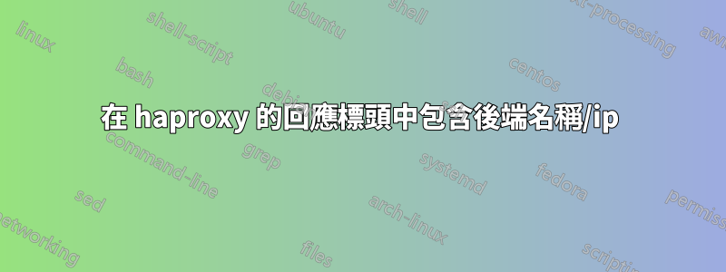 在 haproxy 的回應標頭中包含後端名稱/ip