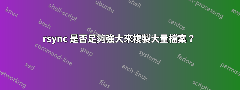 rsync 是否足夠強大來複製大量檔案？