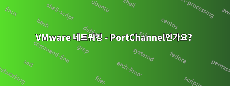 VMware 네트워킹 - PortChannel인가요?