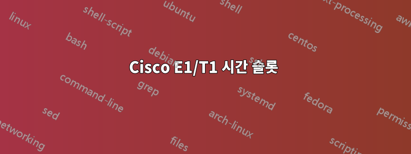 Cisco E1/T1 시간 슬롯