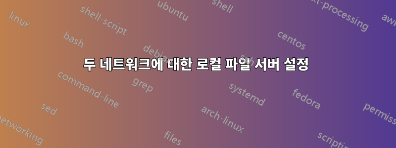 두 네트워크에 대한 로컬 파일 서버 설정