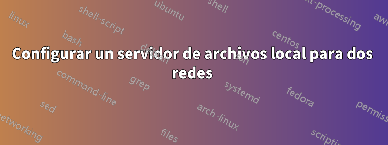 Configurar un servidor de archivos local para dos redes